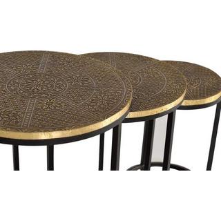 mutoni Tavolino Fayna Bronze rotondo (set di 3)  