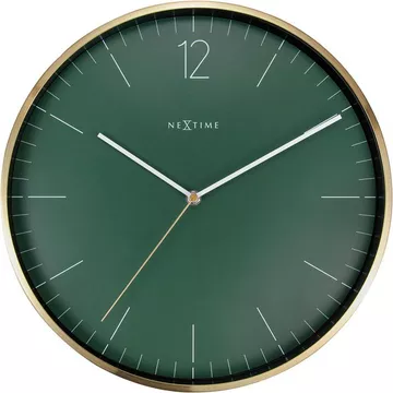 Wanduhr Essential Forest Green Ø 34 cm GoldGrün