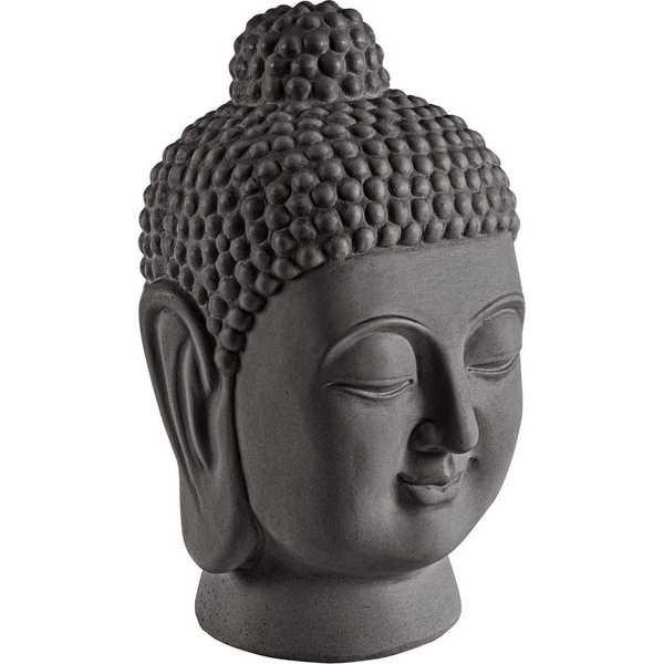 mutoni Oggetto decorativo Testa di Buddha Pattaya antracite  