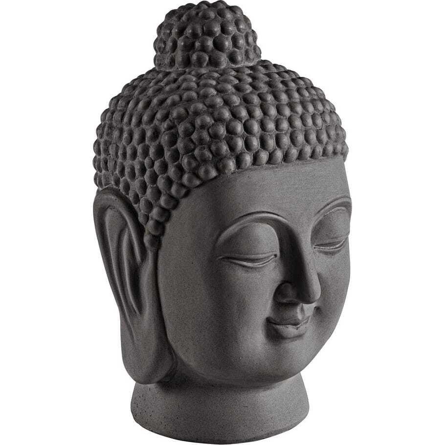 mutoni Objet décoratif Pattaya tête de bouddha anthracite  