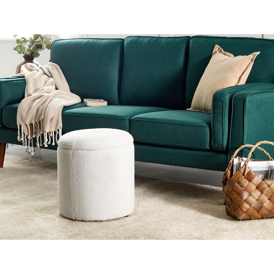 Beliani Pouf mit Stauraum aus Bouclé Glamourös MARYLAND  