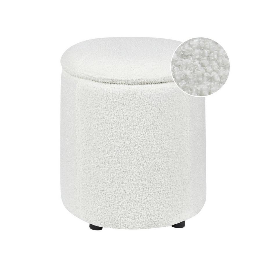 Beliani Pouf mit Stauraum aus Bouclé Glamourös MARYLAND  