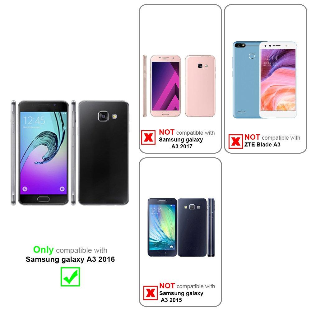 Cadorabo  Housse compatible avec Samsung Galaxy A3 2016 - Coque de protection au design flip avec fermeture magnétique 