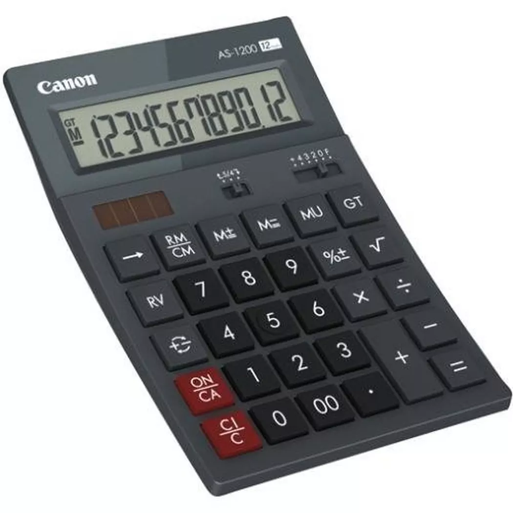 Canon – Tischrechner CA-AS1200 12-stellig, Schwarz