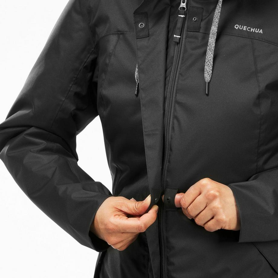 QUECHUA Winterjacke Winterwandern SH100 X-Warm wasserdicht Damen hellblau  