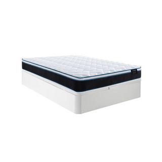 Ysmée Ensemble 140 x 190 cm sommier coffre blanc + matelas ressorts ensachés et mémoire de forme rafraichissante ép.23cm - TORANO de YSMÉE  