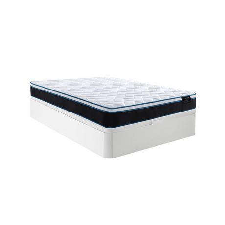 Ysmée Ensemble 140 x 190 cm sommier coffre blanc + matelas ressorts ensachés et mémoire de forme rafraichissante ép.23cm - TORANO de YSMÉE  