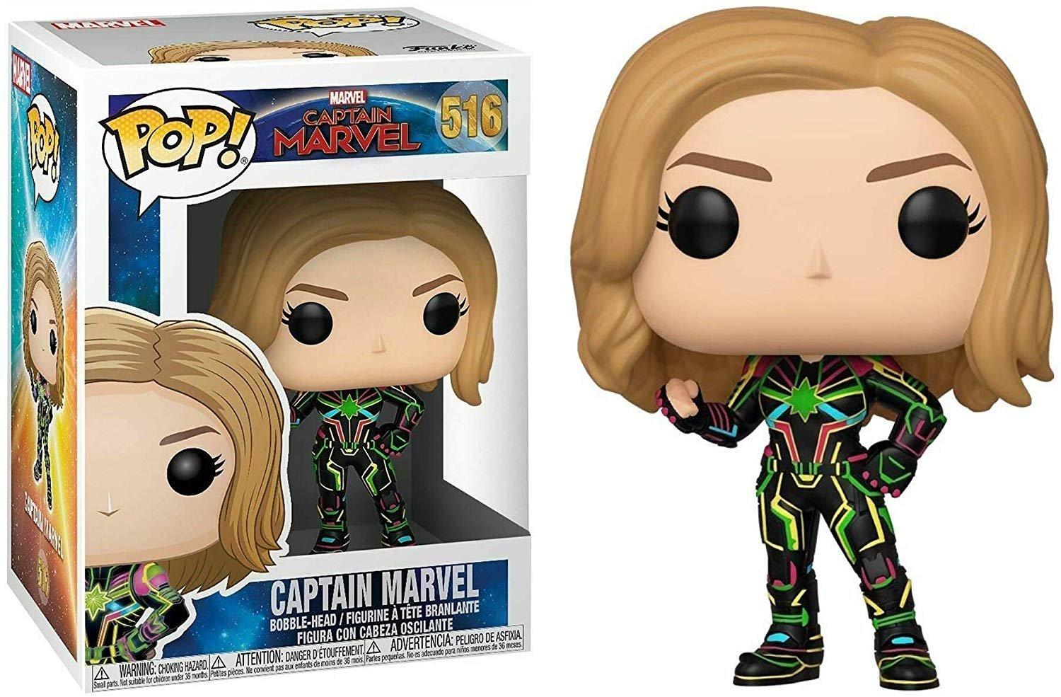 Funko  POP - Marvel - Captain Marvel - 516 - Captain Marvel w/Neon Suit 