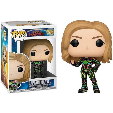 Funko  POP - Marvel - Captain Marvel - 516 - Captain Marvel w/Neon Suit 