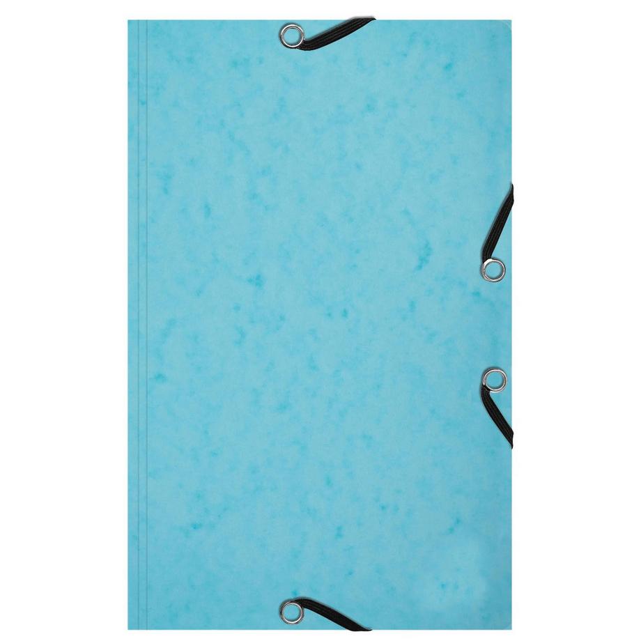 Exacompta Chemise 3 rabats à élastiques Aquarel + 25 fiches bristol 125x200mm - 4 couleurs assorties - x 10  