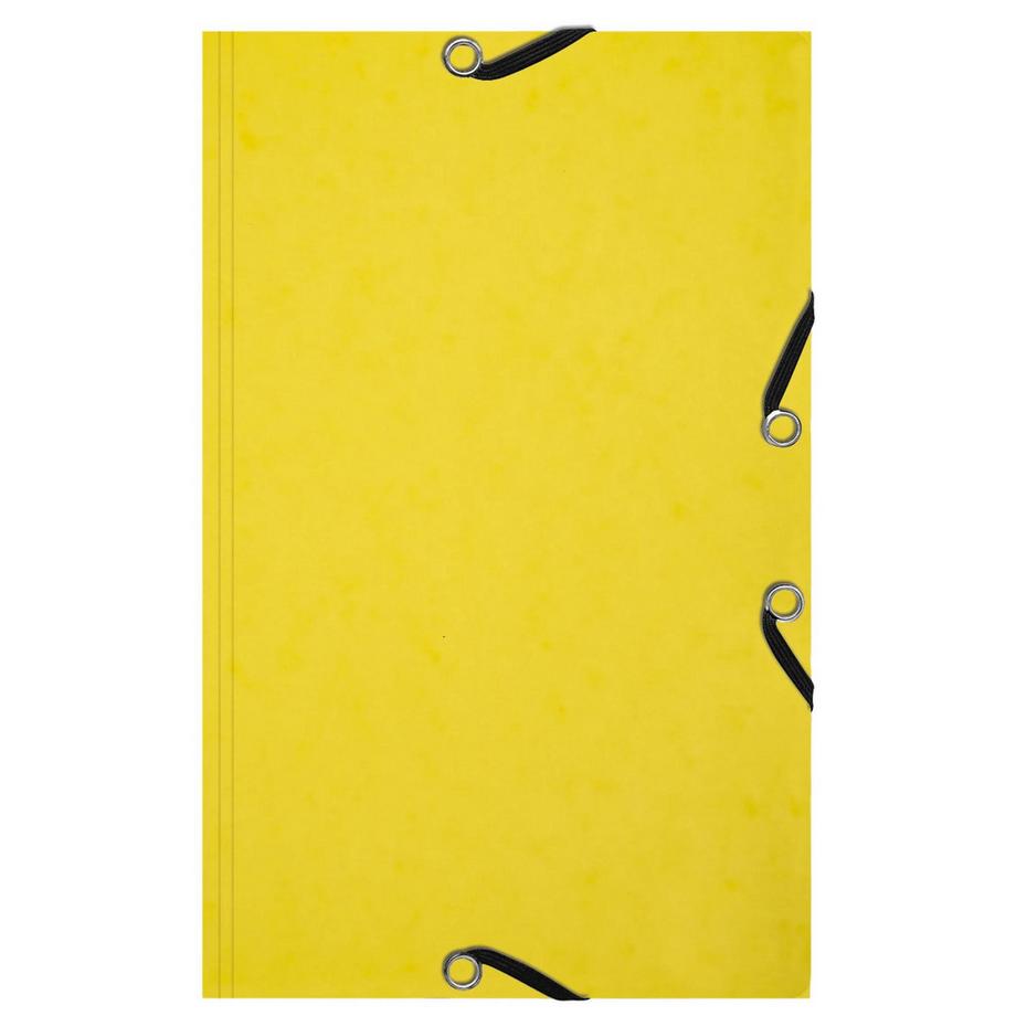 Exacompta Cartelle 3 lembi con elastici Aquarel + 25 schede bristol 125x200 - x 10  