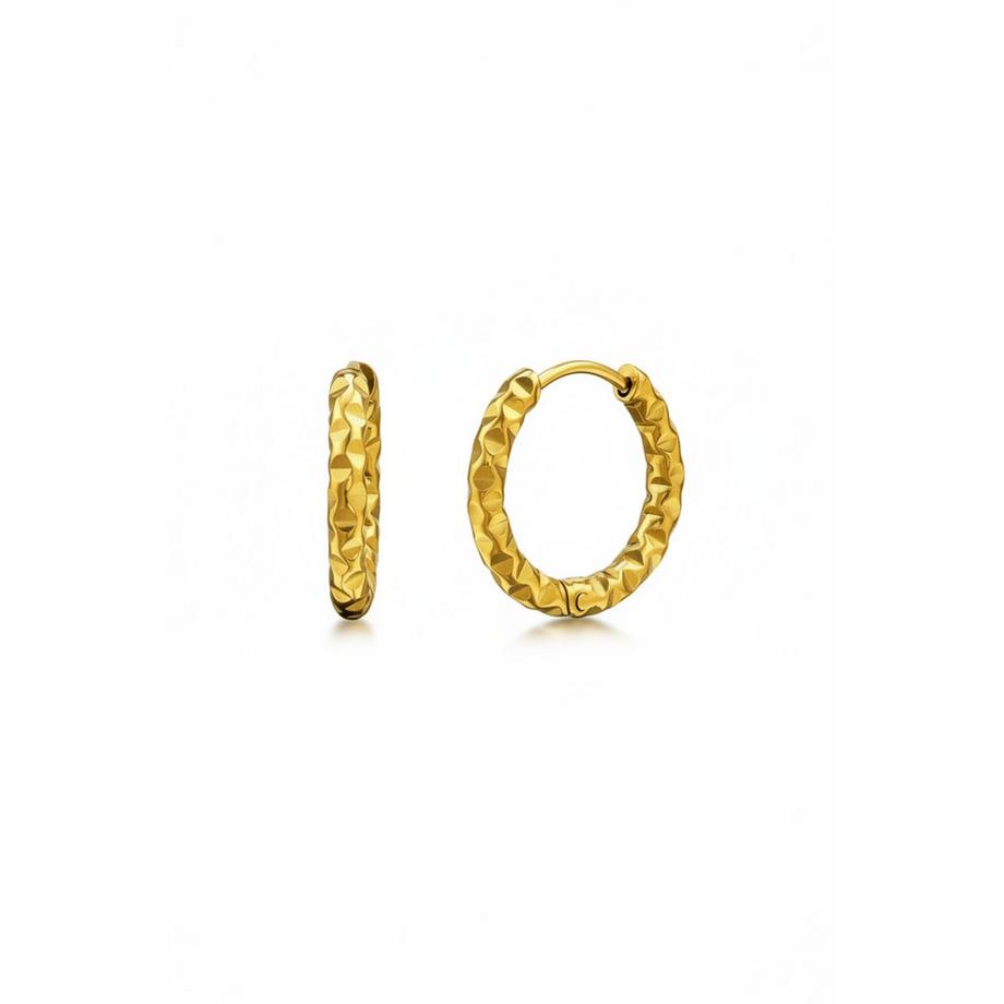 Diamantgeschliffene   Huggie Creolen