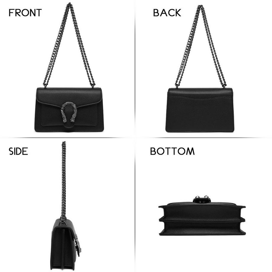 Only-bags.store Kleine Umhängetasche mit verstellbarem Kettenschultergurt  