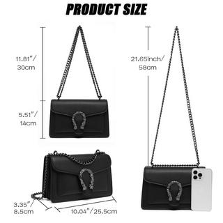 Only-bags.store Kleine Umhängetasche mit verstellbarem Kettenschultergurt  