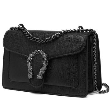 Umhängetasche mit Kette Umhängetasche Umhängetasche Handtasche kleine Umhängetasche Umhängetasche aus Leder stilvolle Abendtasche mit verstellbarem Kettenschultergurt