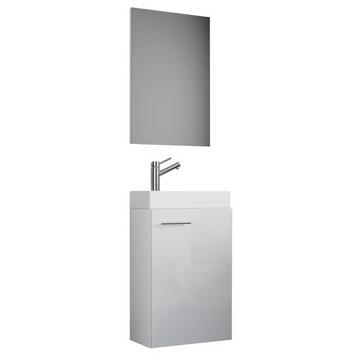 3-tlg Badmöbel Set Gäste WC Gästebad Waschplatz Waschtisch klein schmal Slito SP