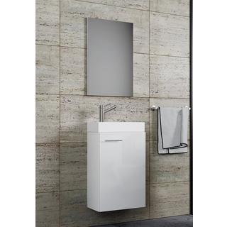 VCM 3-tlg Badmöbel Set Gäste WC Gästebad Waschplatz Waschtisch klein schmal Slito SP  