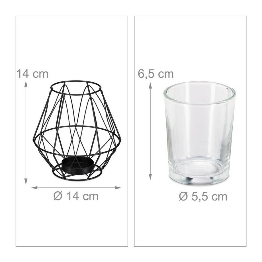 B2X  Geometrischer Teelichthalter 