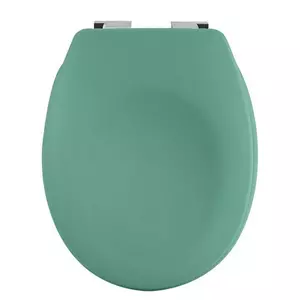 Toilettensitz Duroplast NEELA Mattgrün - Scharniere aus verchromtem ABS