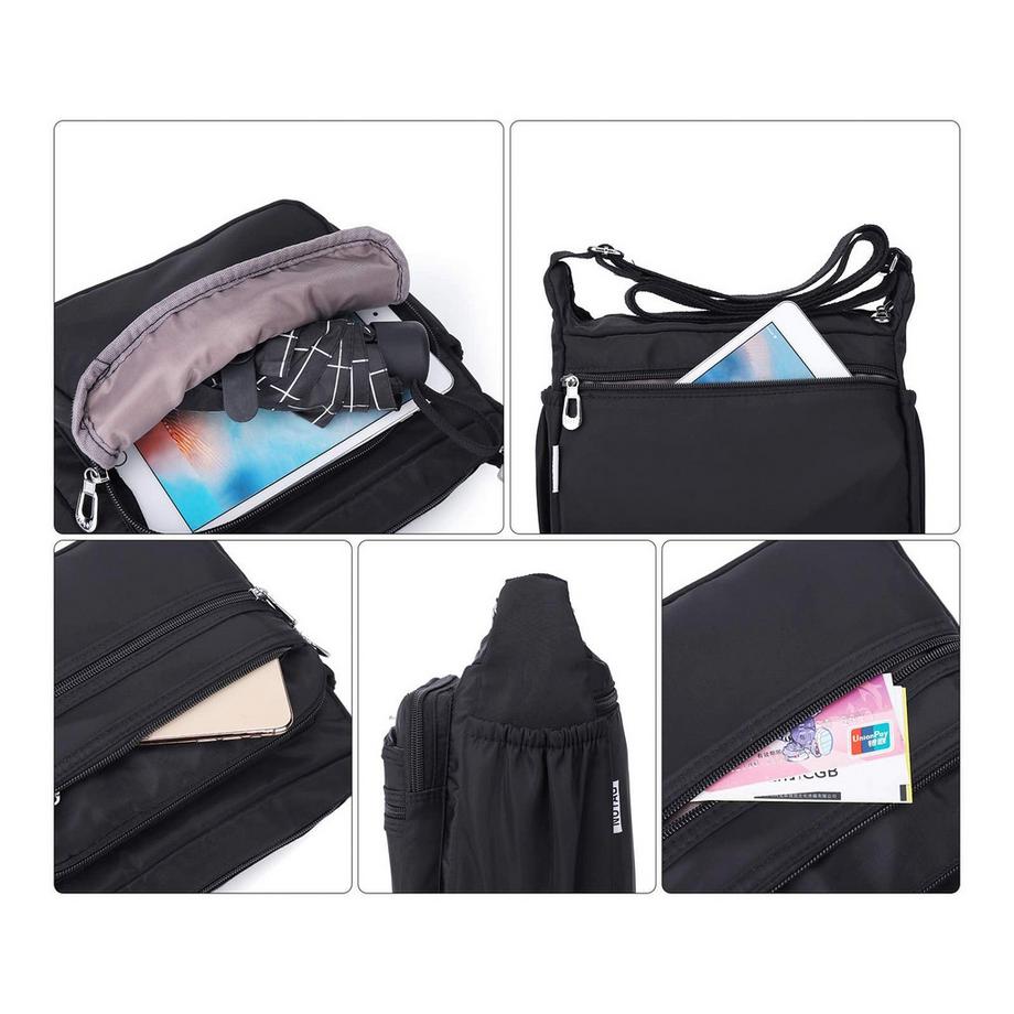 Only-bags.store Sac à Bandoulière Imperméable avec Multiples Poches  