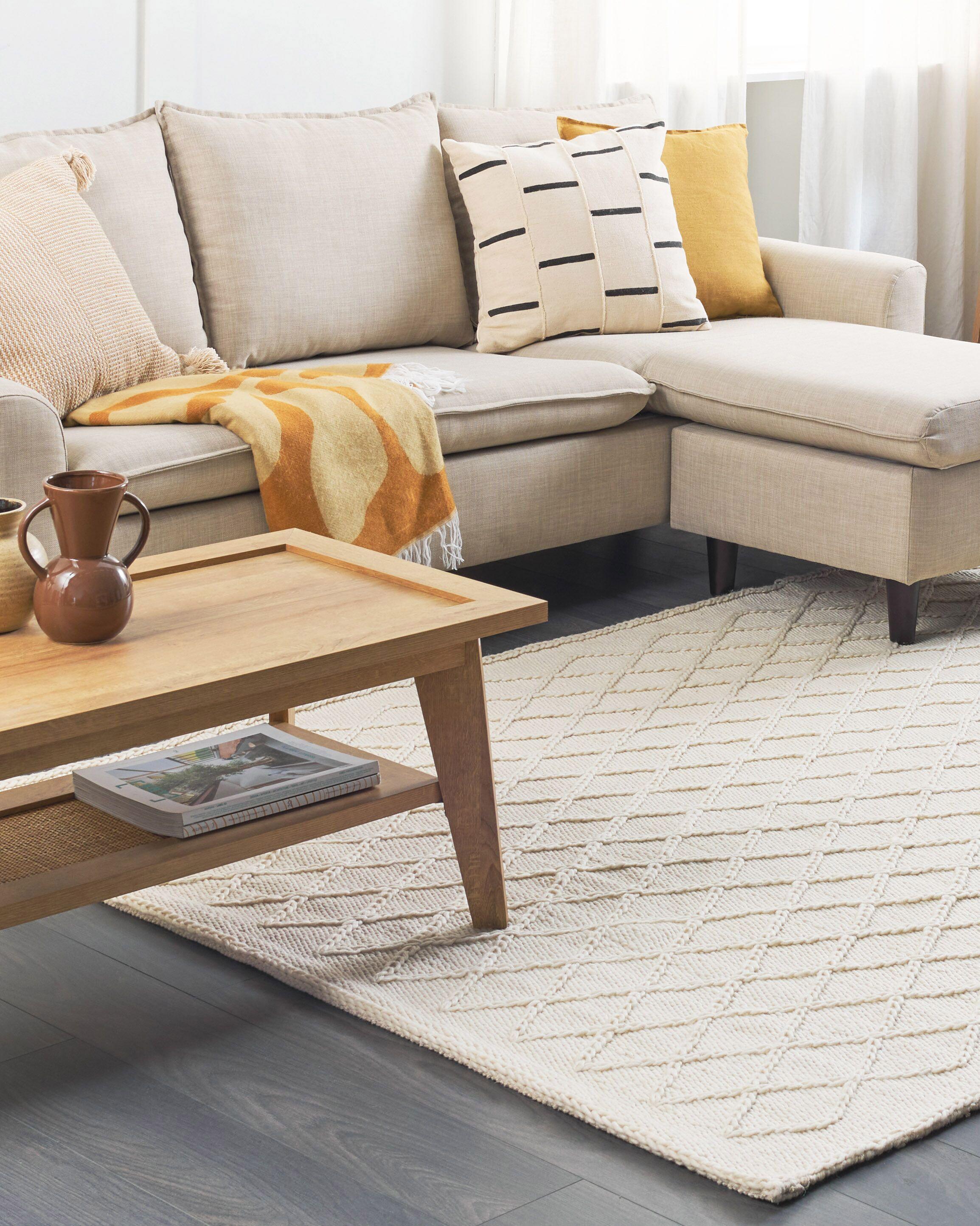 Beliani Tapis en Laine Scandinave ERZIN  