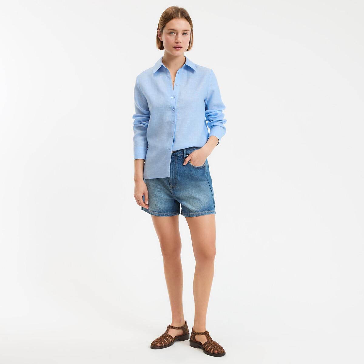 La Redoute Collections Langärmelige Leinenbluse  