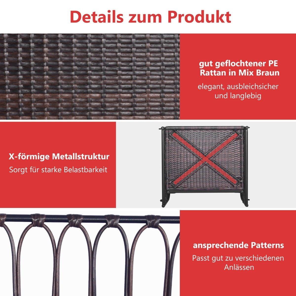 Northix Hängesessel Terrassenschaukel bis 180kg belastbar Hängesitz mit Sitz- & Rückenkissen 80 x 65 x 58 cm  