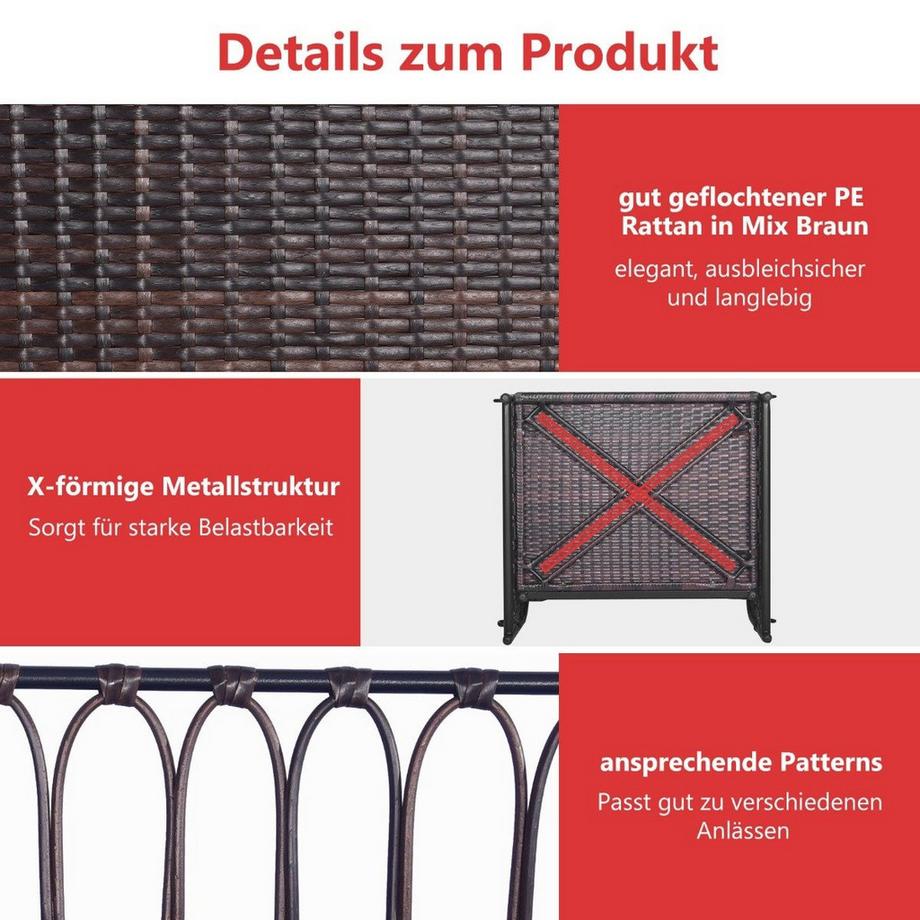 Northix Hängesessel Terrassenschaukel bis 180kg belastbar Hängesitz mit Sitz- & Rückenkissen 80 x 65 x 58 cm  
