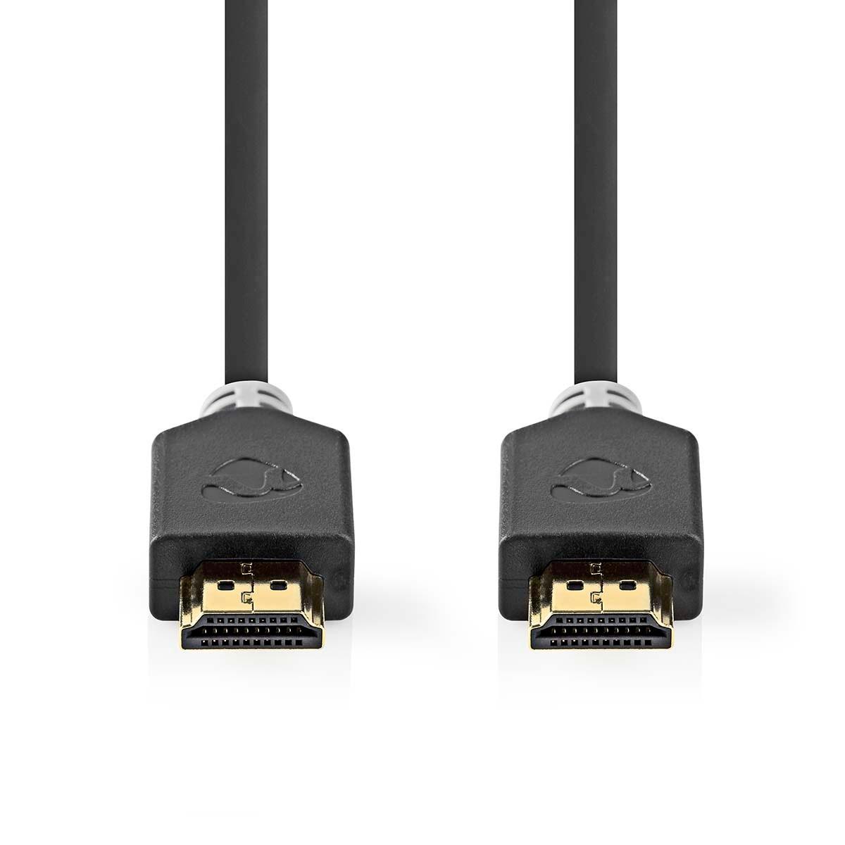 Nedis  Câble HDMI™ Ultra High Speed | HDMI™ Contact | HDMI™ Contact | 8K@60Hz | 48 Gbps | 2,00 m | Rond | 6,5 mm | Anthracite | Låda 
