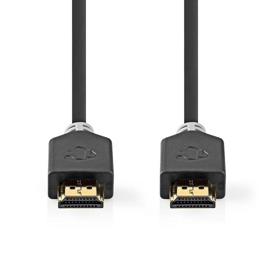 Nedis  Câble HDMI™ Ultra High Speed | HDMI™ Contact | HDMI™ Contact | 8K@60Hz | 48 Gbps | 2,00 m | Rond | 6,5 mm | Anthracite | Låda 