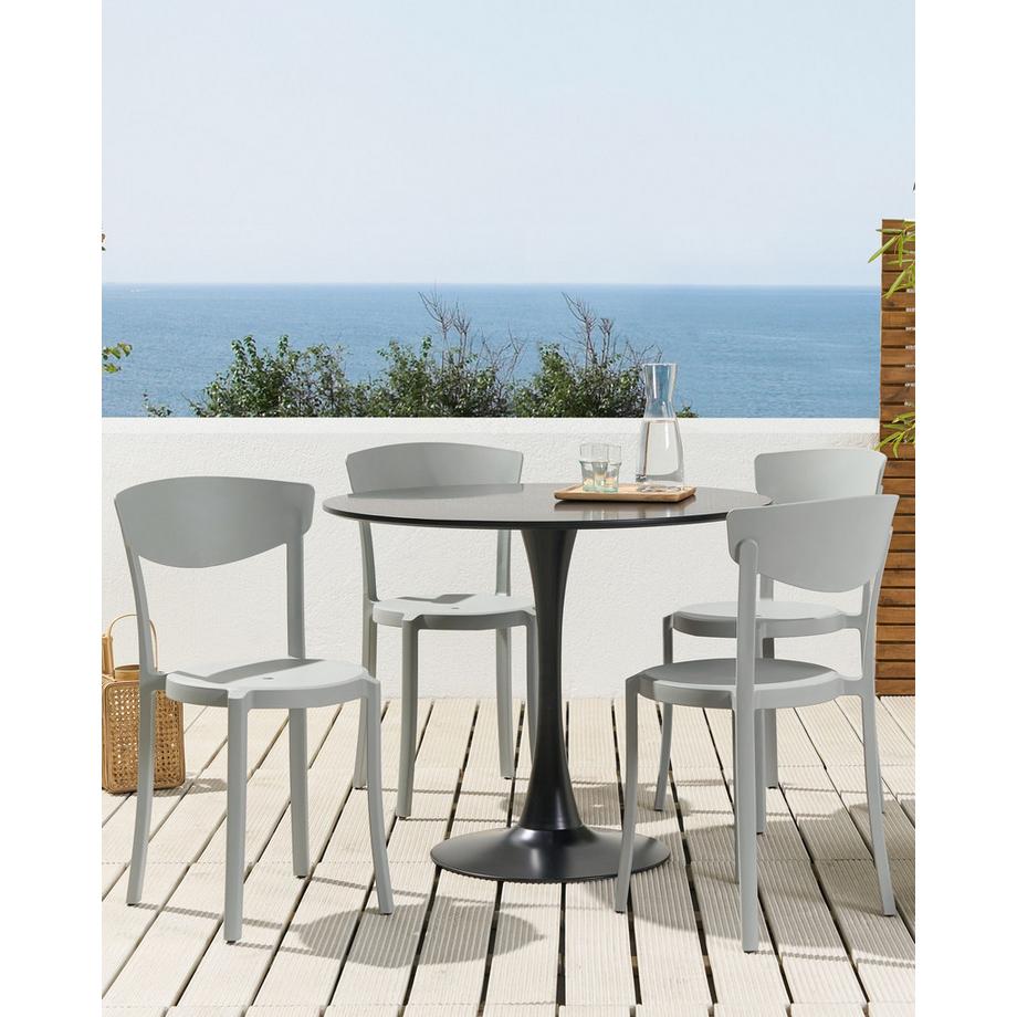 Beliani Set di 4 sedie da giardino en Materiale sintetico Moderno VIESTE  