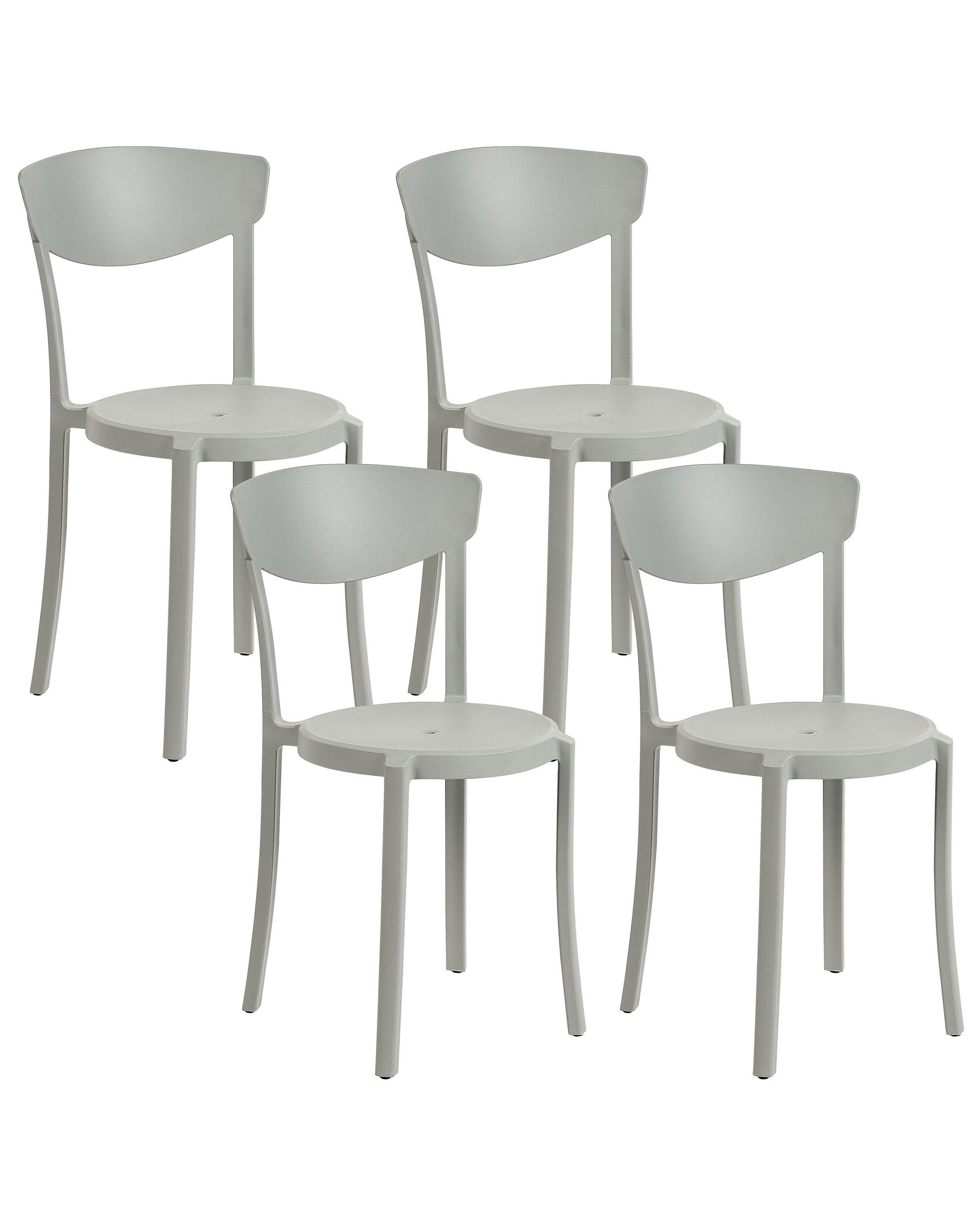 Beliani Lot de 4 chaises en Matière synthétique Moderne VIESTE  