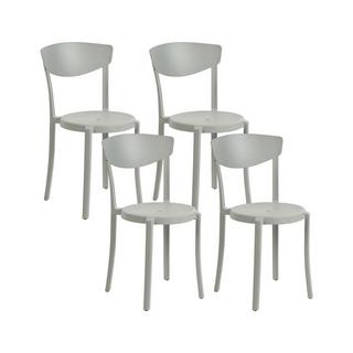 Beliani Lot de 4 chaises en Matière synthétique Moderne VIESTE  