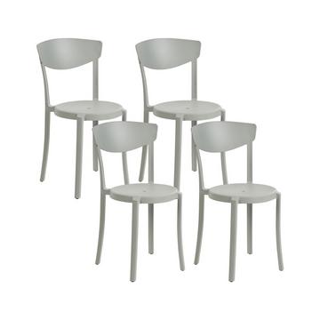 Lot de 4 chaises de jardin en Matière synthétique Moderne VIESTE