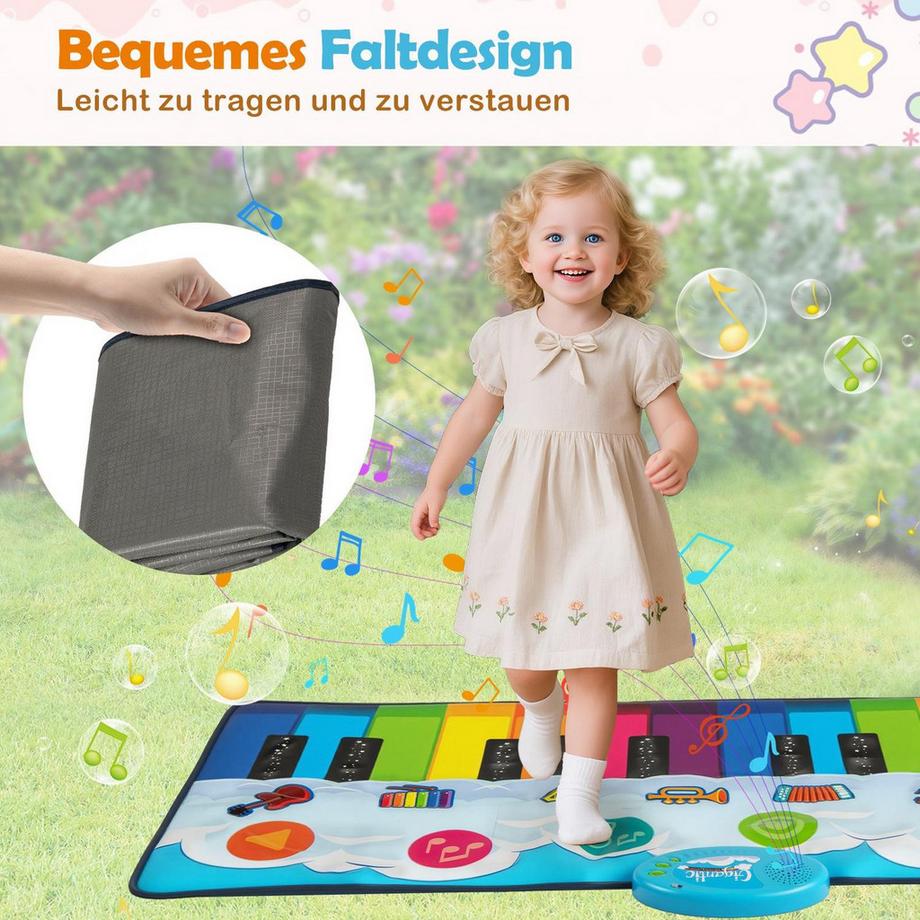 Northix  Tapis de piano pour enfants avec 8 instruments 