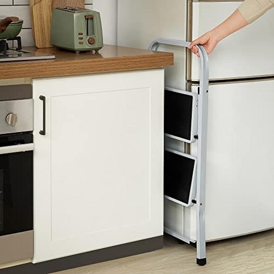 Pricenet  Zertifizierte klappbare Trittleiter, 150 kg Tragkraft 