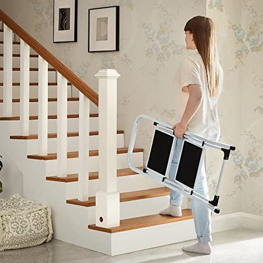 Pricenet  Zertifizierte klappbare Trittleiter, 150 kg Tragkraft 