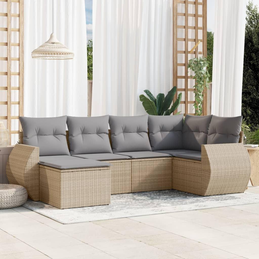 VidaXL Ensemble de canapés de jardin rotin synthétique  