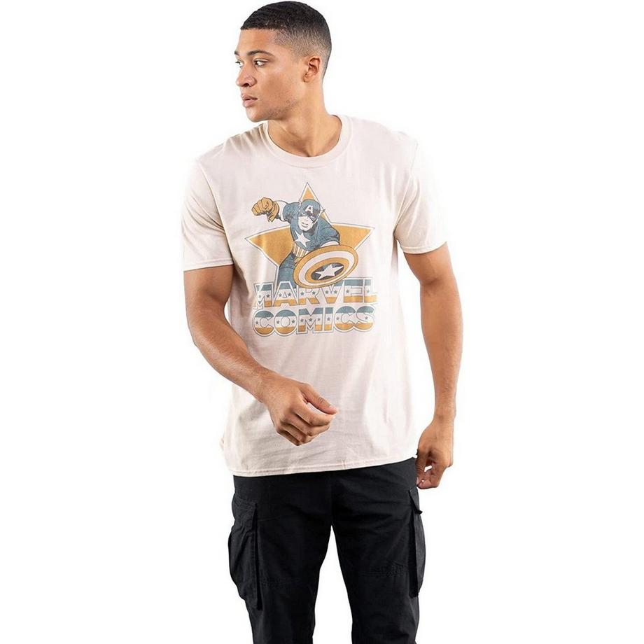 MARVEL Captain America Stars & Stripes Regular Fit T-Shirt  