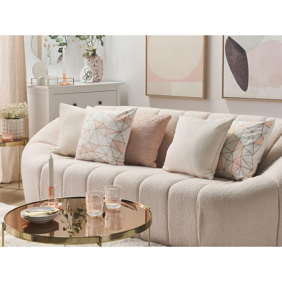 Beliani Dekokissen 2er Set aus Baumwolle Skandinavisch CLARKIA  