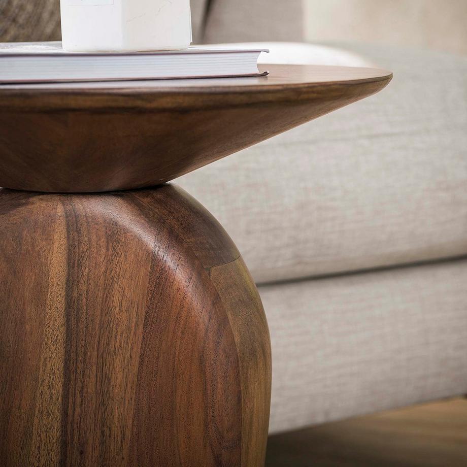 mutoni Table d'appoint Art Solid acacia glaze brown  