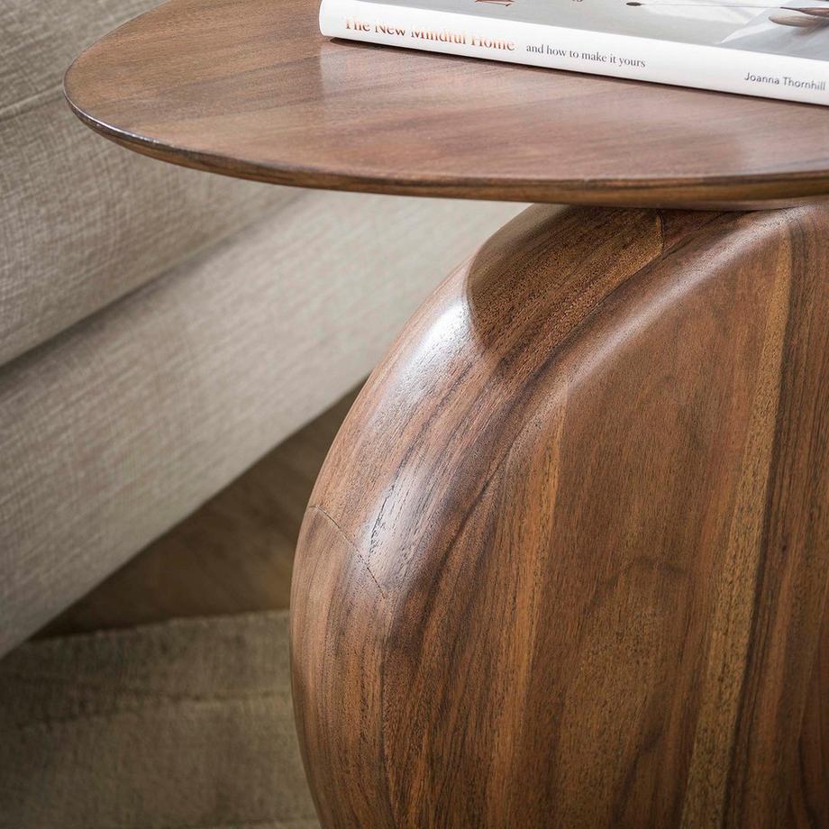 mutoni Table d'appoint Art Solid acacia glaze brown  