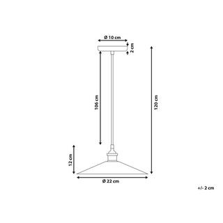 Beliani Lampe suspension en Métal Rétro SWIFT  