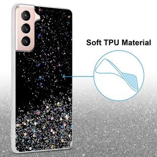 Cadorabo  Hülle für Samsung Galaxy S21 5G TPU Silikon mit funkelnden Glitter 