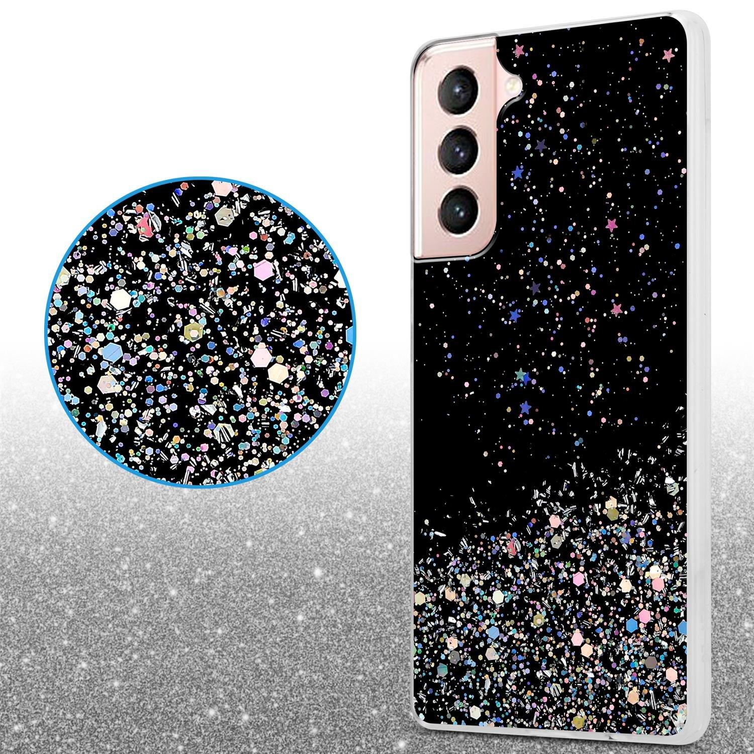 Cadorabo  Hülle für Samsung Galaxy S21 5G TPU Silikon mit funkelnden Glitter 