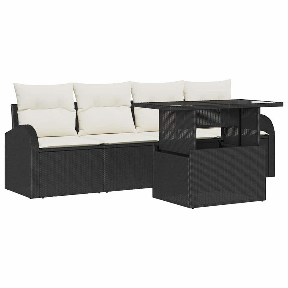Ensemble de canapé de jardin poly rattan