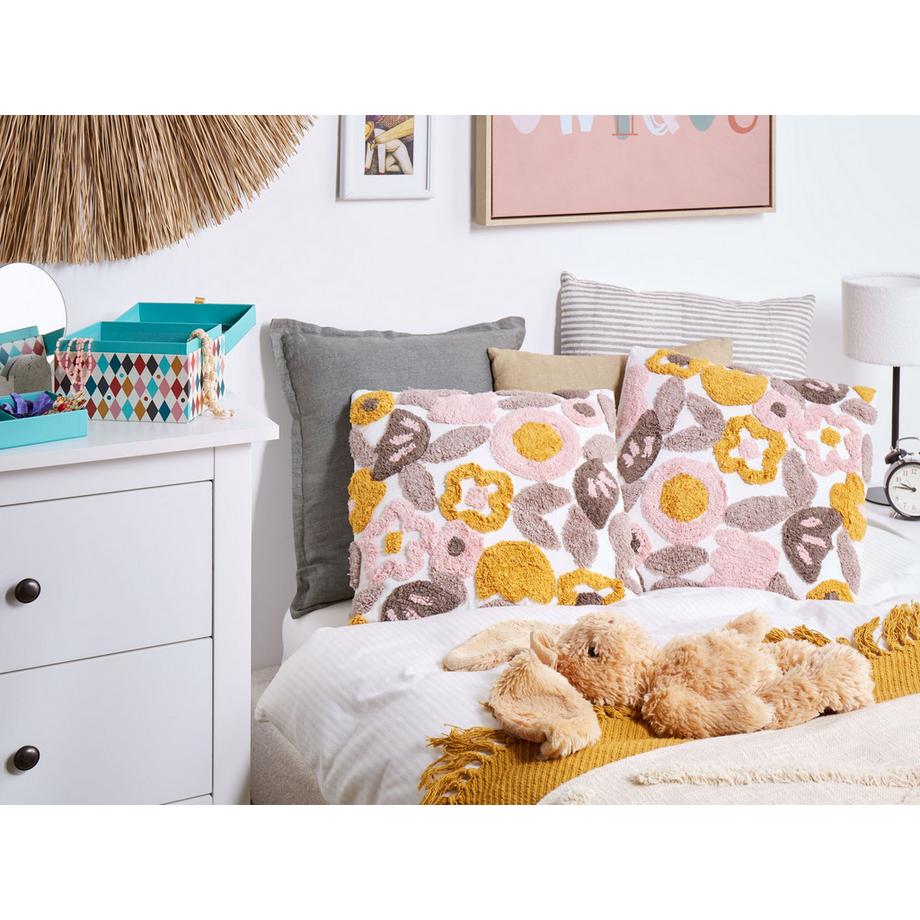 Beliani Dekokissen 2er Set aus Baumwolle Modern KANDIARO  