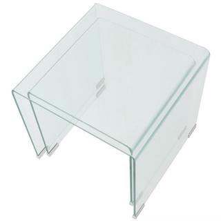 VidaXL Ensemble de tables gigognes verre  