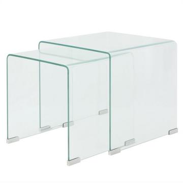 Ensemble de tables gigognes verre