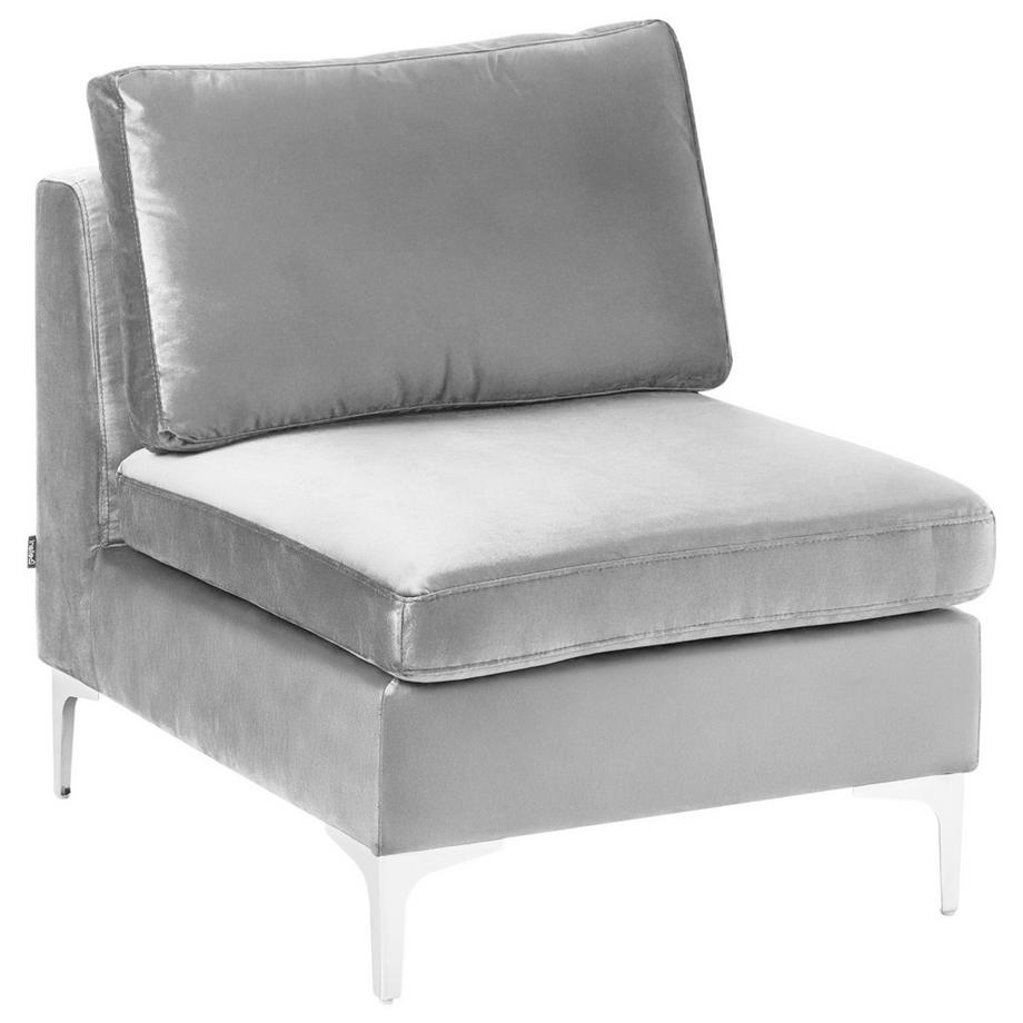 Beliani 4-Sitzer Ecksofa links aus Samtstoff  EVJA  